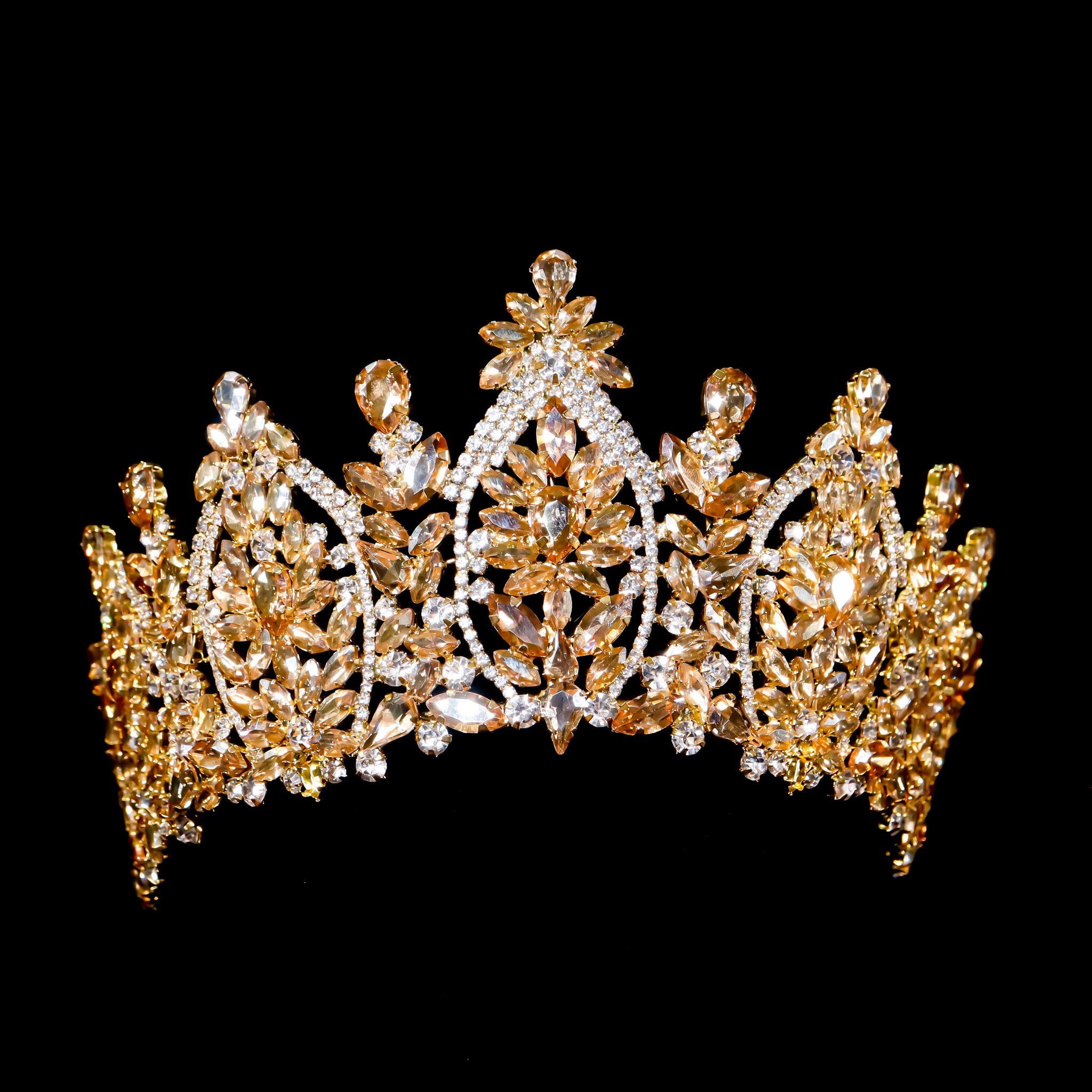 GOLD QUINCEANERA CROWNS