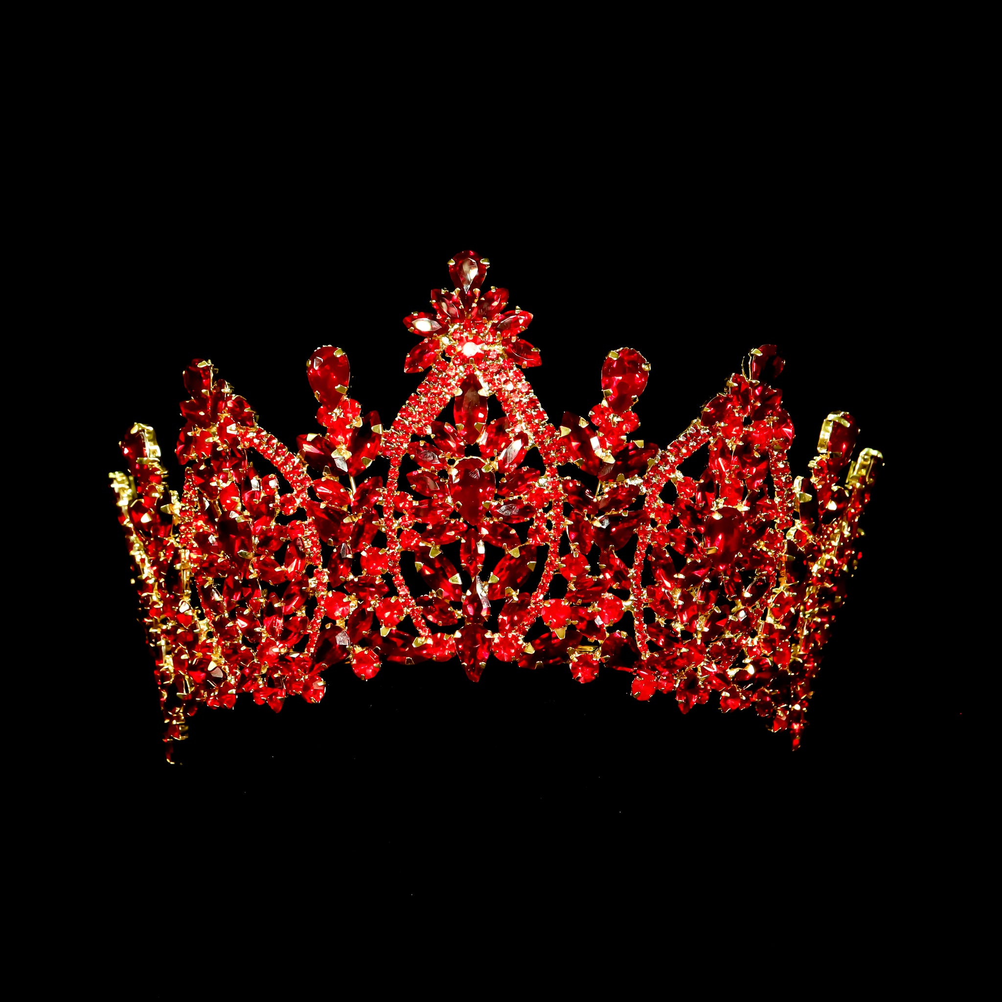 RED QUINCEANERA CROWNS