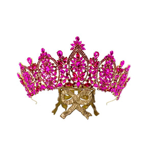 FUCHSIA QUINCEANERA CROWNS